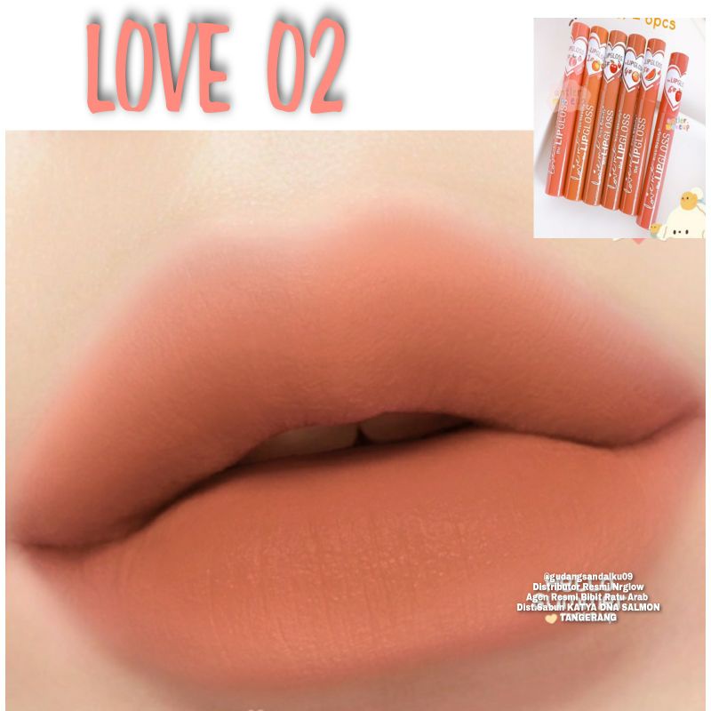 LIPSTIK WATERPROOF - LIPGLOS - LIPSTIK TAHAN LAMA DAN RINGAN - LML 1044-Love 02
