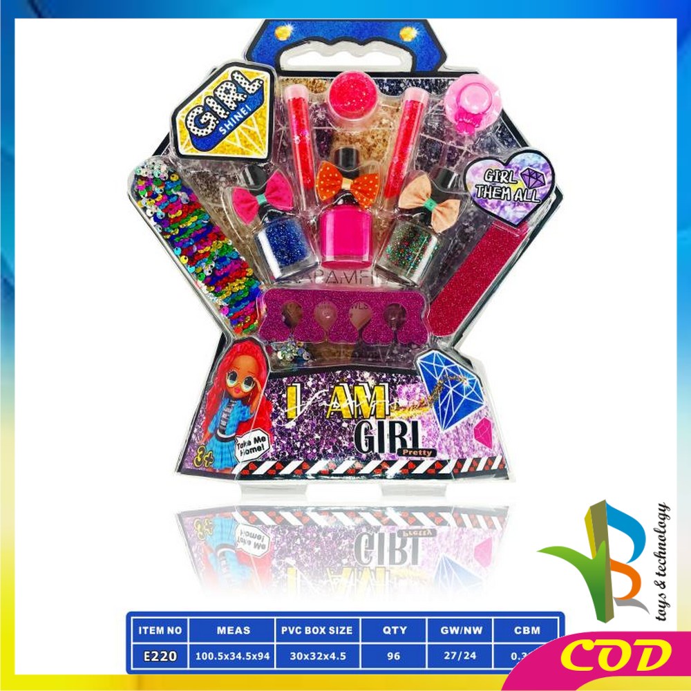 RB-M98 Mainan Anak Perempuan Make Up Kutek Set Mainan Anak Cewek Cat Kuku Nail Polish Manicure Toy