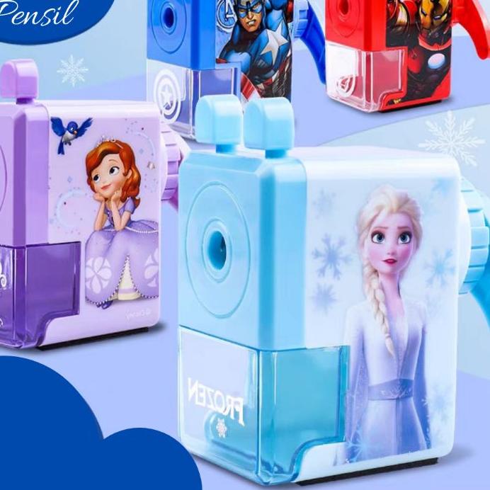 

Big Sale Rautan Pensil Putar / Rautan Meja Anti Slip Anak Sekolah Karakter Frozen Marvel
