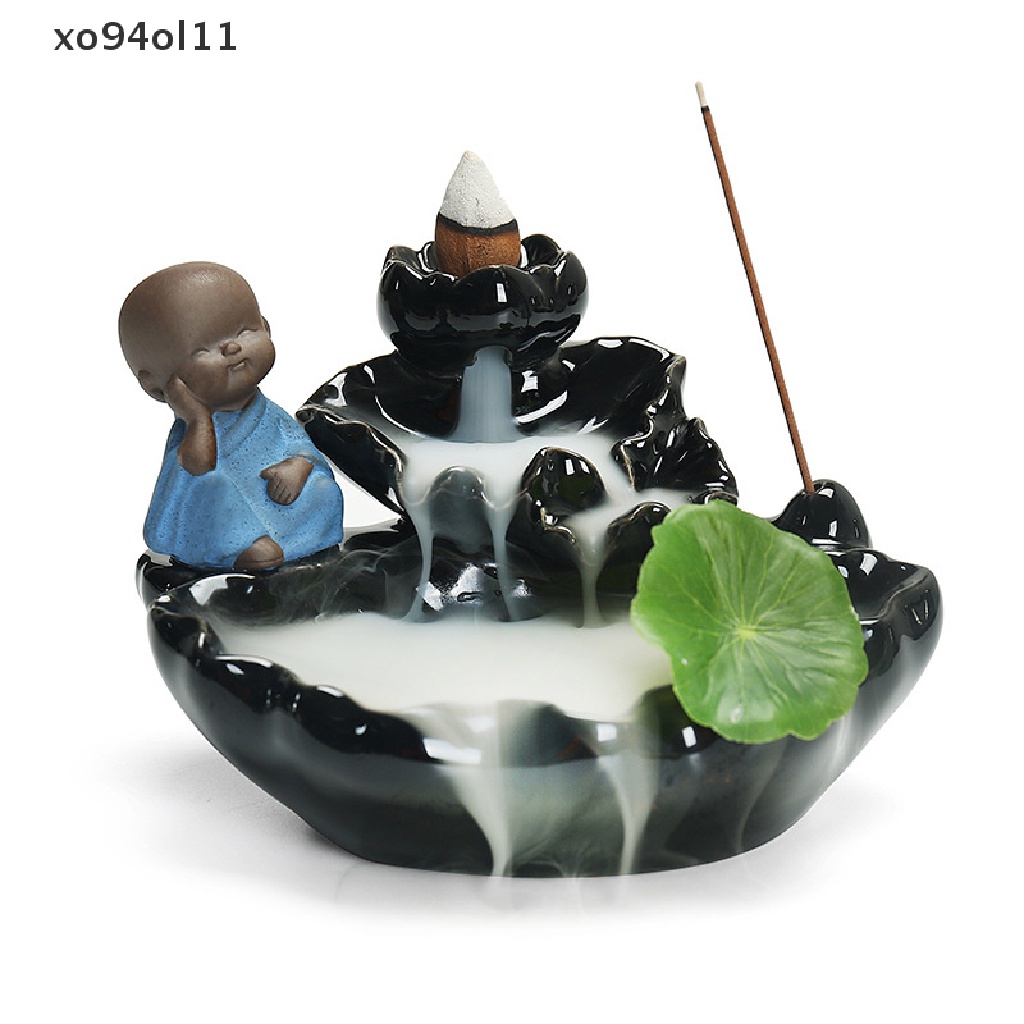 Xo Waterfall Incense Burner Backflow Keramik Tempat Dupa Dupa Dupa Fountain Incens OL