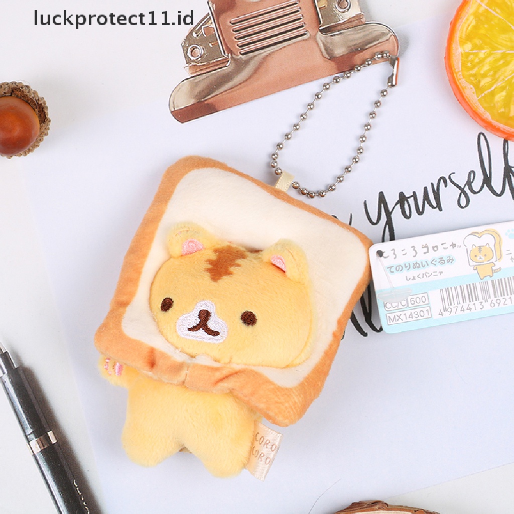 /Fashion Hot// Fashion// Roti Bakar Kucing Cat Plush Doll Liontin Boneka Kecil Kucing Kuning Hiasan Gantung.