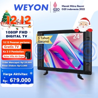 Weyon TV LED 24 inch HD tv digital Televisi (Model TCLG-W24HWIDE)