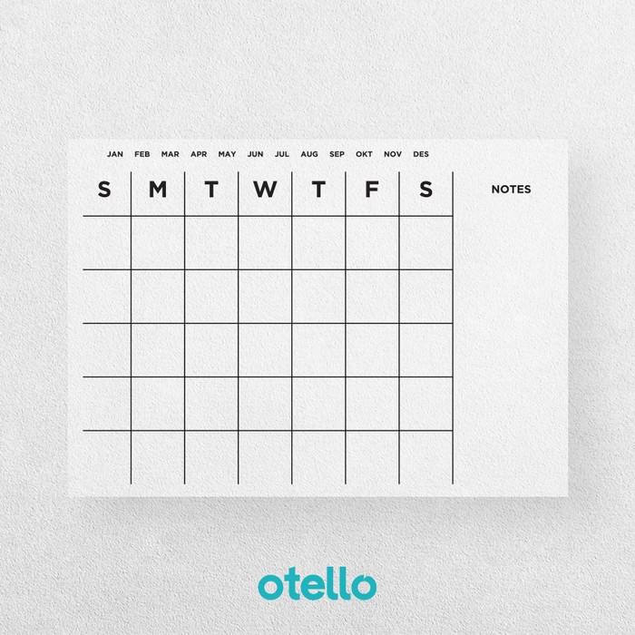 

Monthly Planner Akrilik Wall Planner Dinding Schedule Board Jadwal - 45 x 30 cm, Putih