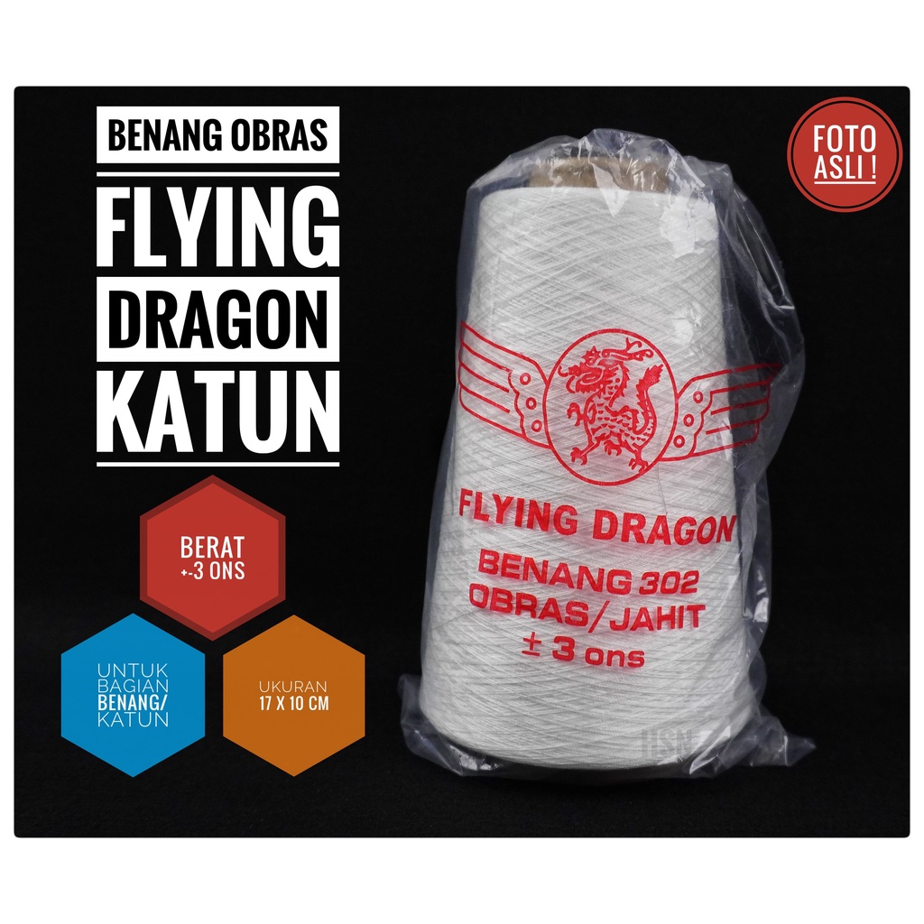 benang obras flying dragon katun