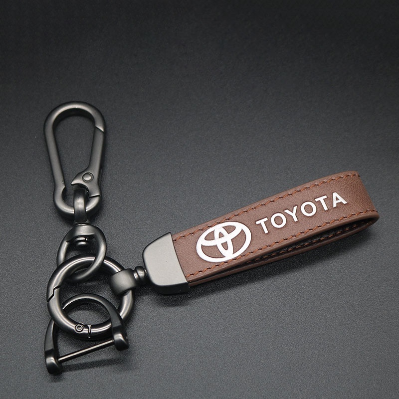 Leather Key Cover Case Casing Kunci Remote Mobil Untuk Toyota Vios Hilux Revo Innova Fortuner Harrier Camry Vellfire Alphard Vellfire Estima Yaris