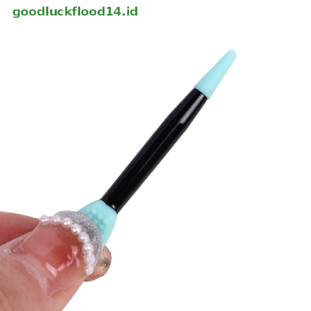 [GOOGFOUR] 1pc Mini Double-headed Silicone Lip Brush Wands Aplicator Alat Kecantikan [TOP]