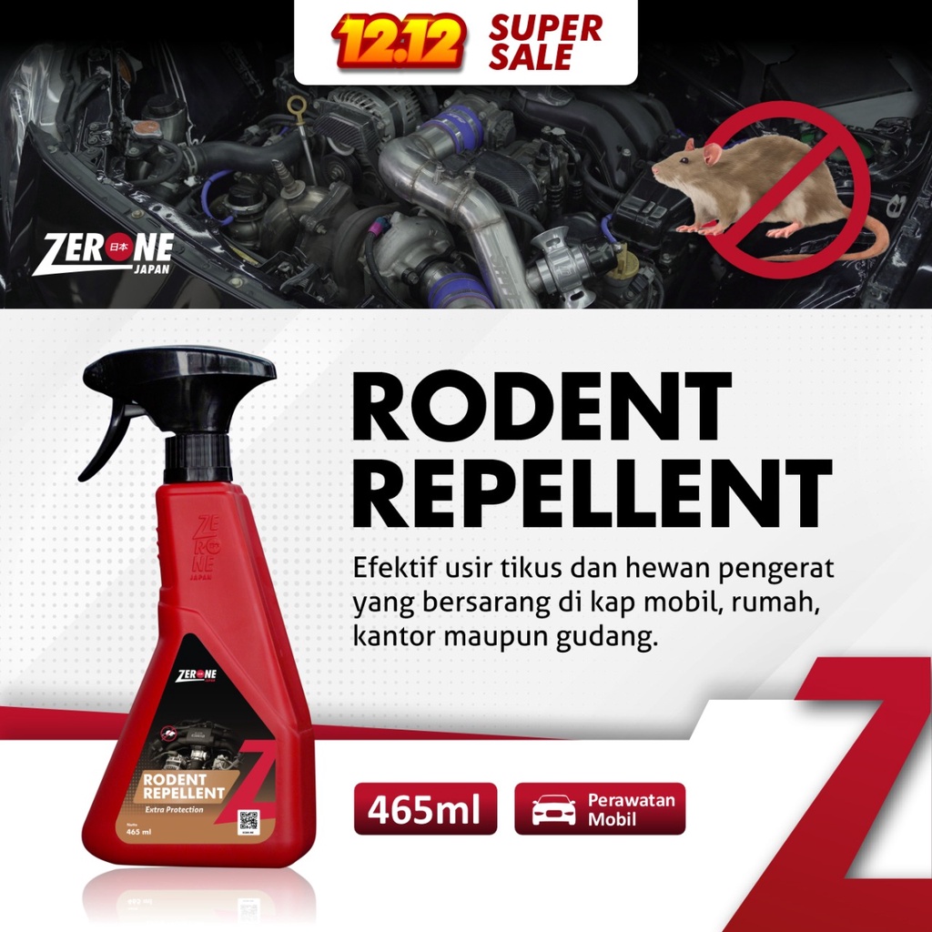 Rodent Repelent Zerone Japan Kemasan Baru 465ml Pengursir Tikus Ampuh