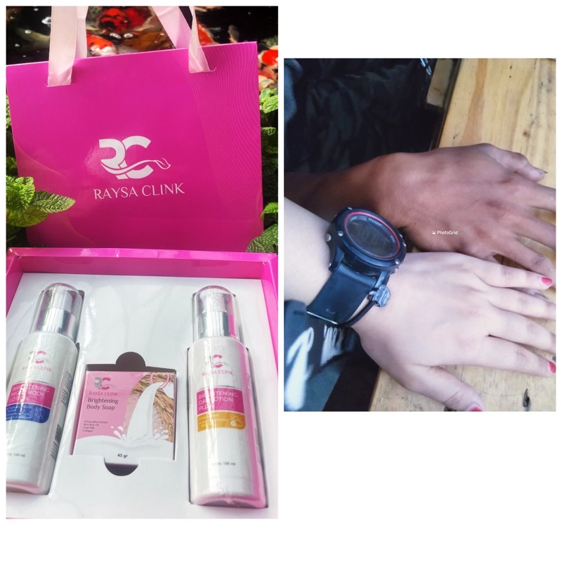 lotion badan raysa clink bpom HB pemutih badan