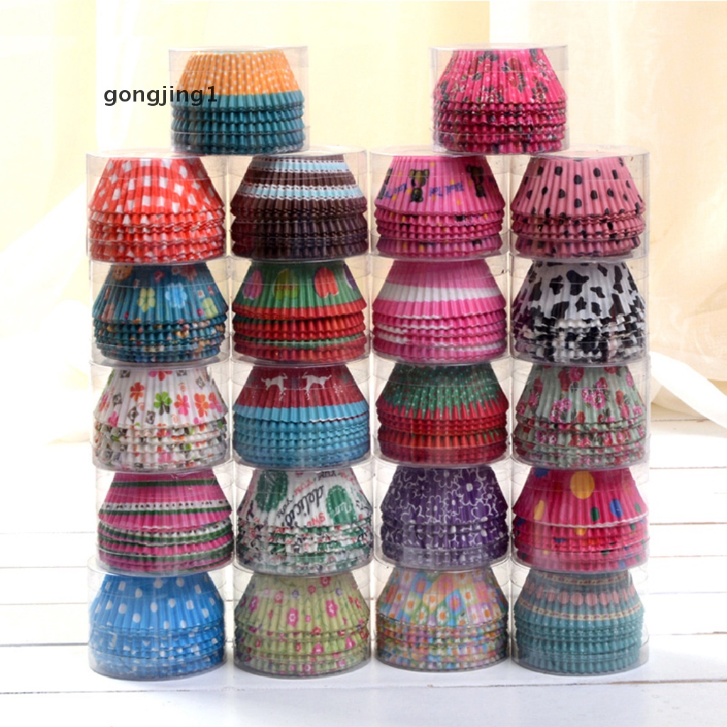 Ggg Random 100pcs Cupcake Liner Baking Cups Cetakan Cupcake Kertas Muffin Cases Kue Decorag Tools ID