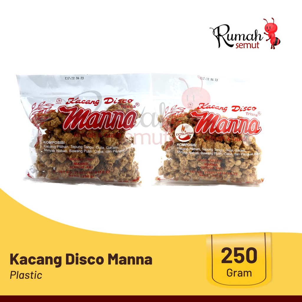 

Kacang Disco Manna Asli Oleh Oleh Khas Bali 250gr