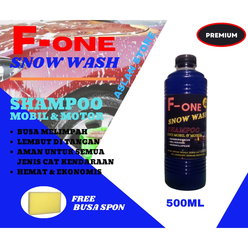 Shampo Mobil Motor Snow Wash Sabun Shampoo cuci Kendaraan Mobil Motor Salju Premium Car Shampoo 500ml