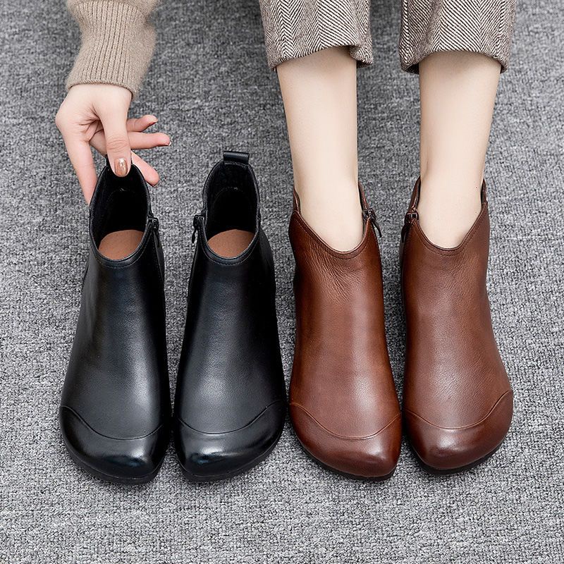 Import Terbaru Original Kulit Asli Sepatu Boots Wanita Tinggi Casual Keren Formal Lembut Empuk Ringan Kerja Kuliah Cewek Cantik Kekinian 235