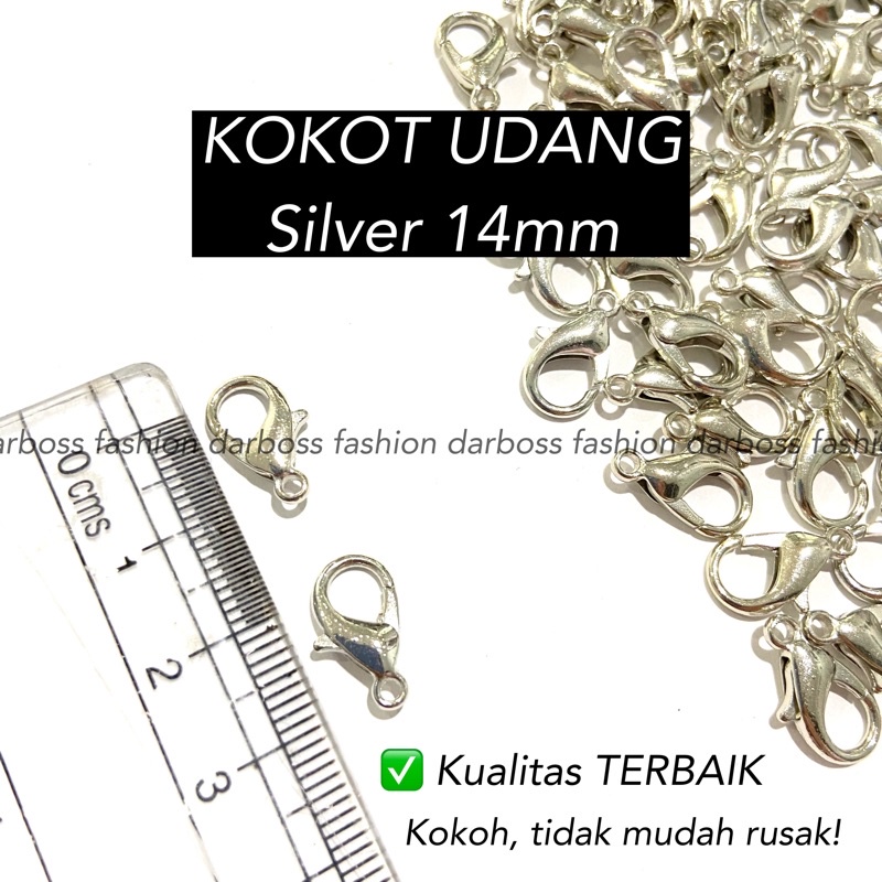 Kokot Udang Silver 14mm / Kokot Nikel / Pengait Besi / Cantolan Besi / Pengait Nikel