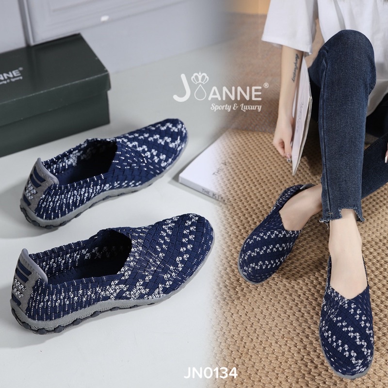 [ORIGINAL] JOANNE Rajut Knit Flats Shoes Sepatu Wanita #JN0134