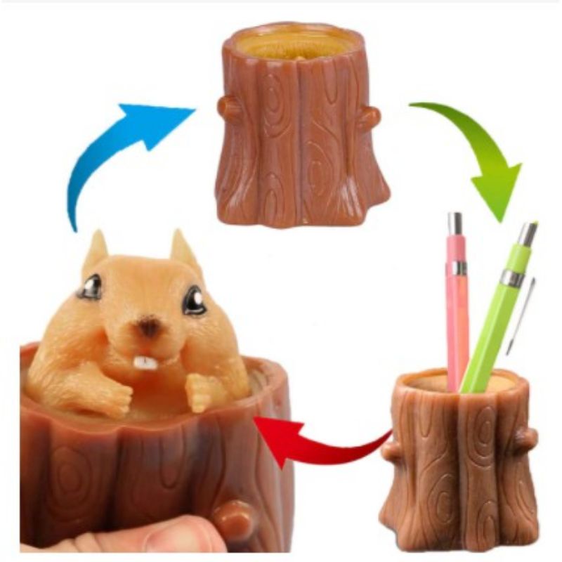Pop it squish pohon tupai karet silikon