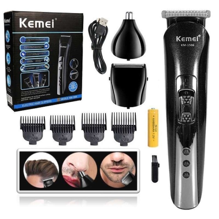 Alat Cukur Rambut Kemei Hair Clipper Rechargeable Mesin Alat cukur Rambut Elektrik - KEMEI 1506(O1P7