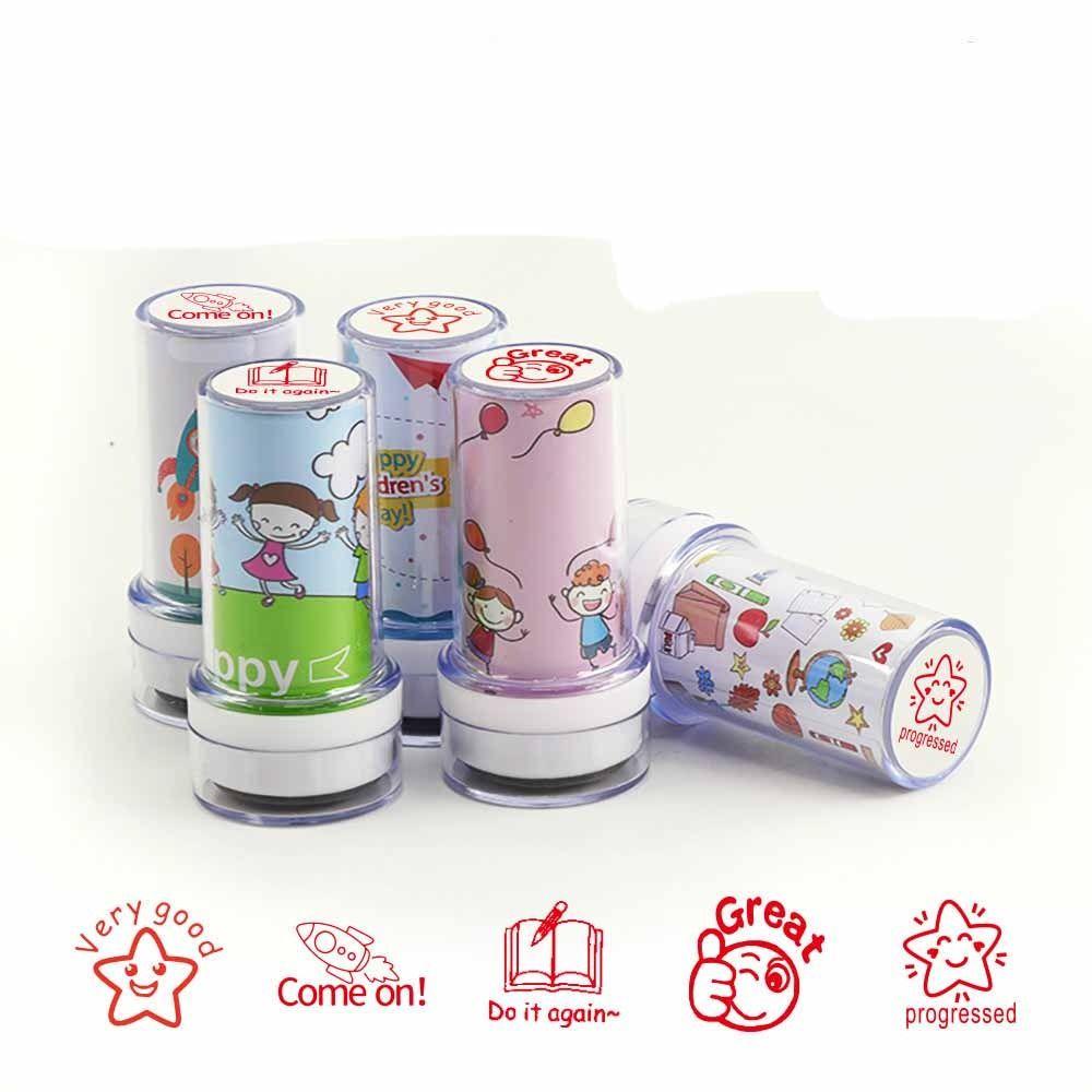 Preva Commentary stamp Bahasa Inggris DIY Fotosensitif Bab Mainan Anak Perangko Scrapbooking Stamper Kartun Perangko Mengajar