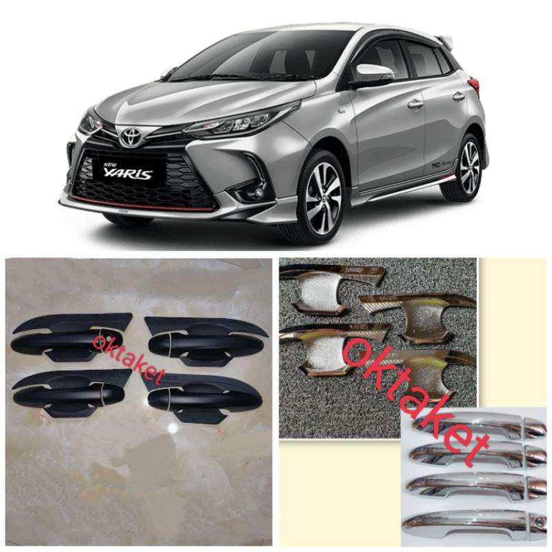 paket outer handle  new Yaris 2018 2020 2022 2023 elegant Hitam &amp; Chrome Standar &amp; Keyless