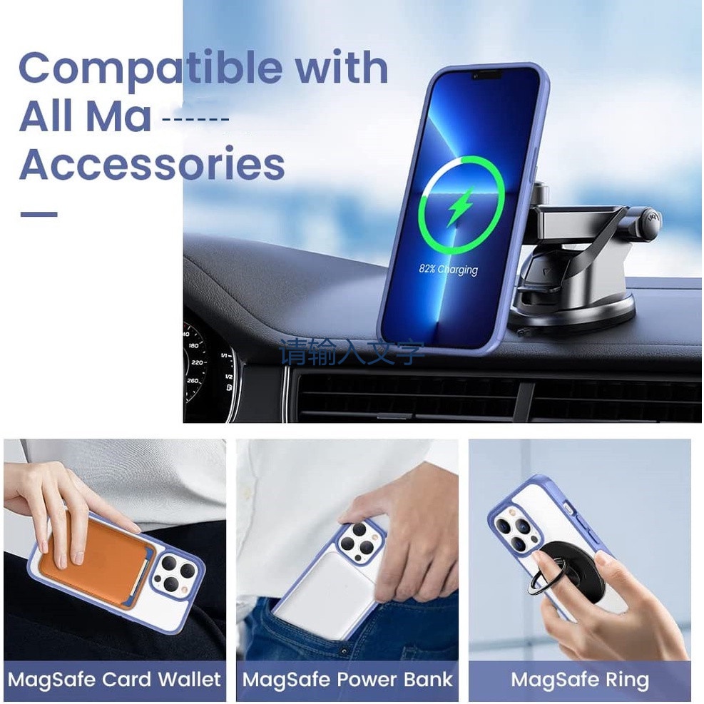 IPHONE Magsafe Casing Ponsel Bening Kristal Kompatibel Dengan Iphone14 13 12 11 Pro Max Charger Nirkabel Didesain Bumper Lembut Silikon Shockproof Cover Dengan Magnet Bawaan