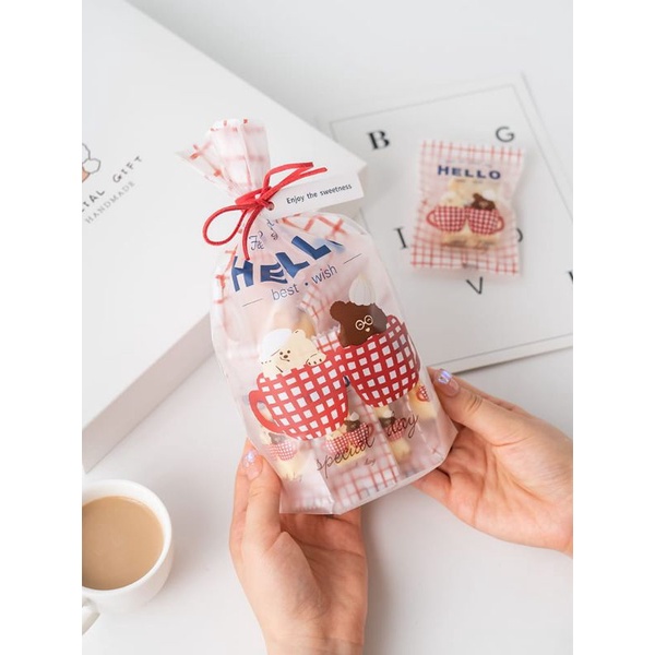 PLASTIK COOKIES CUPCAKE PERMEN HADIAH HELLO PACKAGING HADIAH PC-18