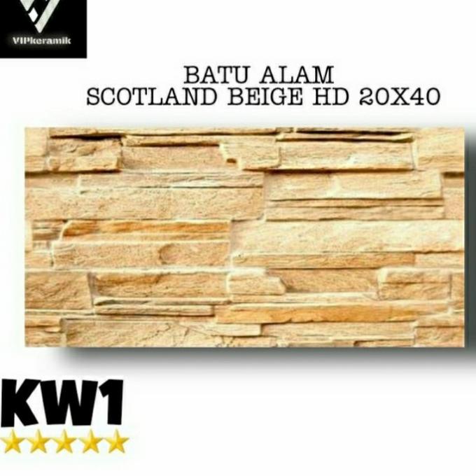 Sale Keramik Dinding Kia Batu Alam Scotland Beige Hd 20X40 Kw1 Termurah