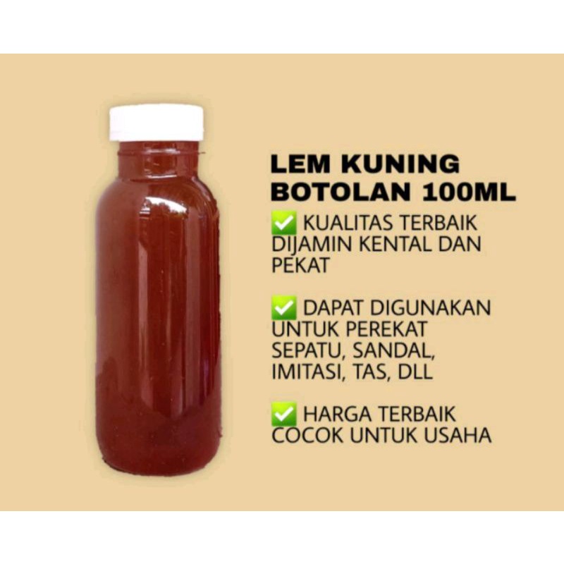 Lem Kuning Perekat Serbaguna Botol 100 ml Lem Karpet Lem Sepatu