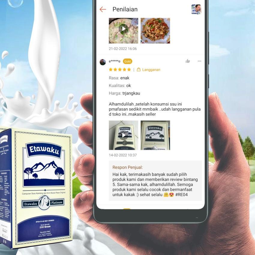 

SALE!!Paket Sendi & Tulang Sehat 5 Box Etawaku Platinum - Susu Kambing Etawa & Krimer Bubuk Original Tingkatkan Kesehatan Tulang & Daya Tahan Tubuh Imunitas Isi 200gr|SQ4