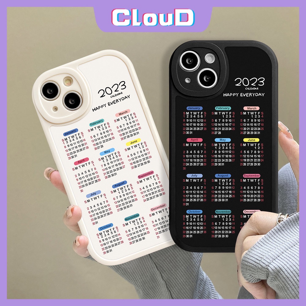 2023kalender Soft Tpu Case Realme C35 C11 C25Y C17 C21Y C12 C15 C31 C20 C20A C25s C21 C3 C30 C2 Realme 5i 8Pro 6i 8i 9i 7i 8 5 6 5s 5 6s GT Couple Shockproof Phone Cover