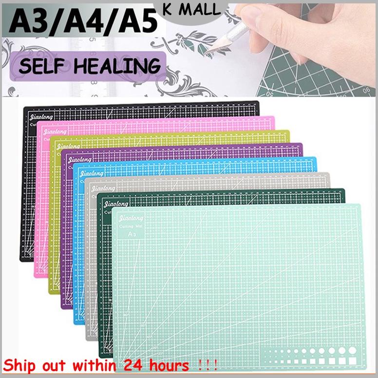 

BISA COD Kmall A3/A4 PVC Cutting Mat Double-sided Cutting Pad Board DIY Tool Cutting Board-Papan Alas Potong Kertas