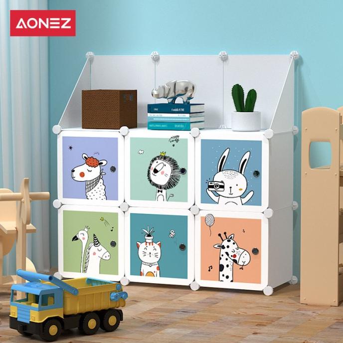 AONEZ Lemari pakaian anak,lemari pakaian anak laki-laki, lemari mainan