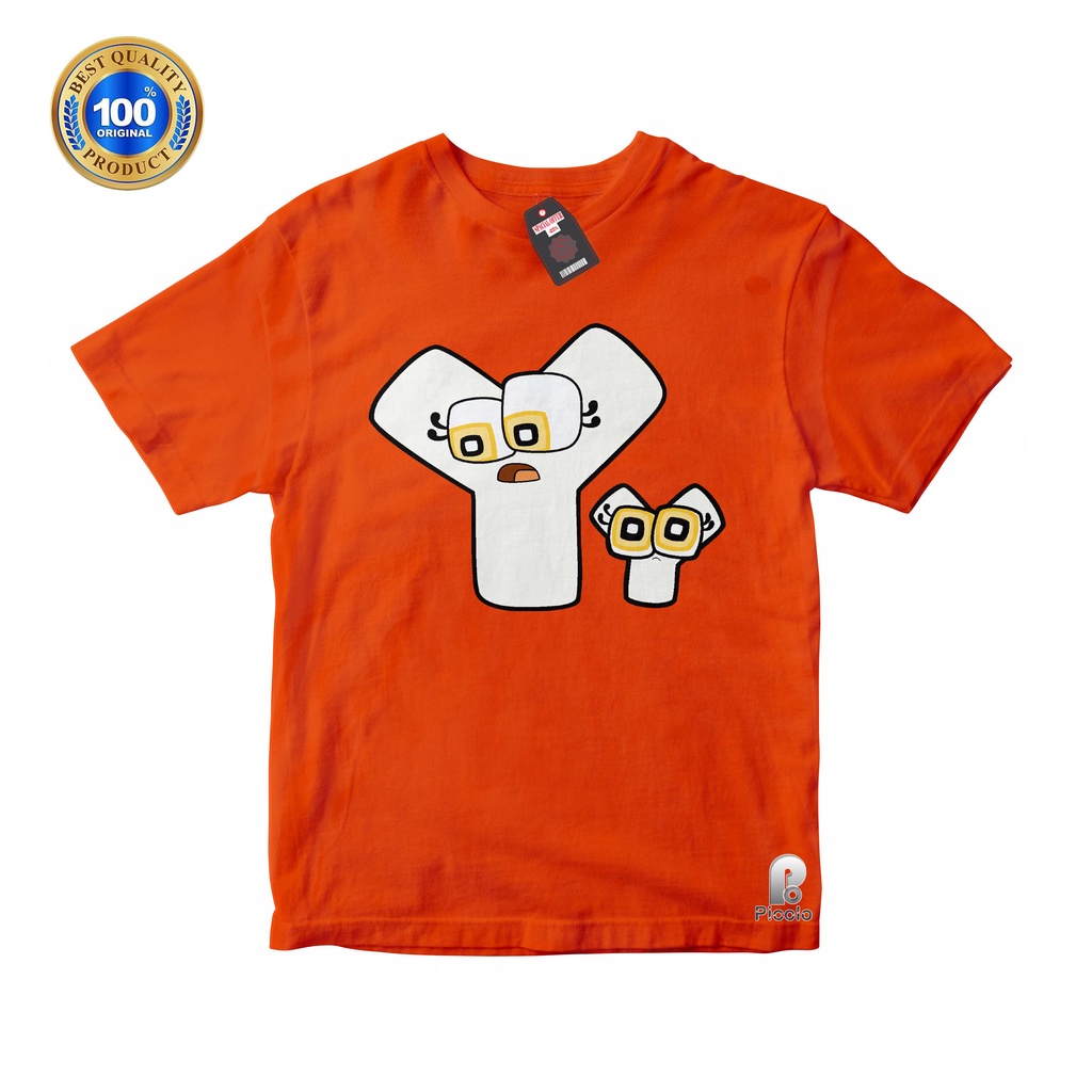 BAJU ANAK KAOS ATASAN ANAK HURUF Y ALPHABET LORE Unisex Bahan COTTUN (Free Nama)