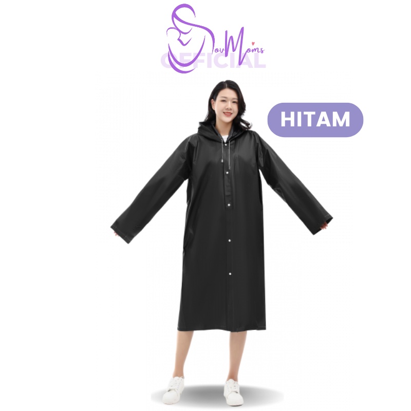 Jas Hujan Pria Wanita Dewasa Ponco Raincoat Transparan Lightweight Waterproof With Hood Terusan Polos Jashujan Mantel Mantol Jass Ujan Huja Hujn Hujam Korea Poncho Portable Unisex Transparant Korean Style Bening Murah Kancing