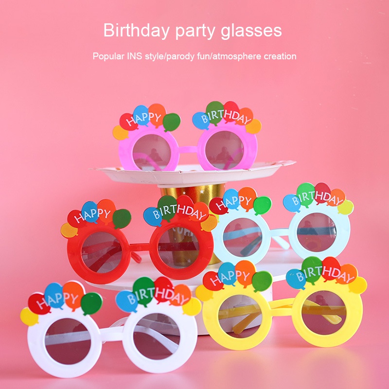 COD❤️Kacamata Happy Birthday Ulang Tahun Birthday Glsses Untuk Anak Dan Dewasa Dekorasi Pesta Untuk hadiah Ulang Tahun
