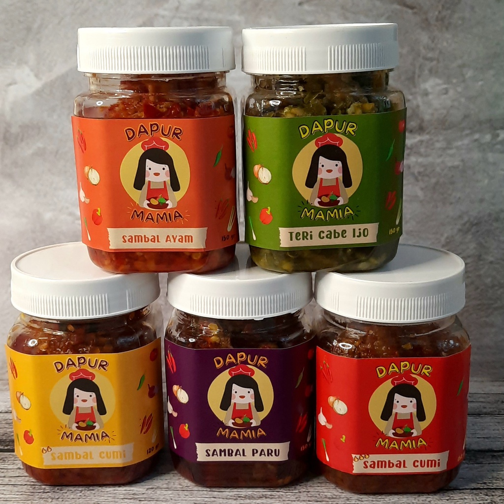 

Dapur Mamia Sambal Cumi Pedas / Cumi Mild / Sambal Paru / Teri Ijo / Ayam suwir 150 gram