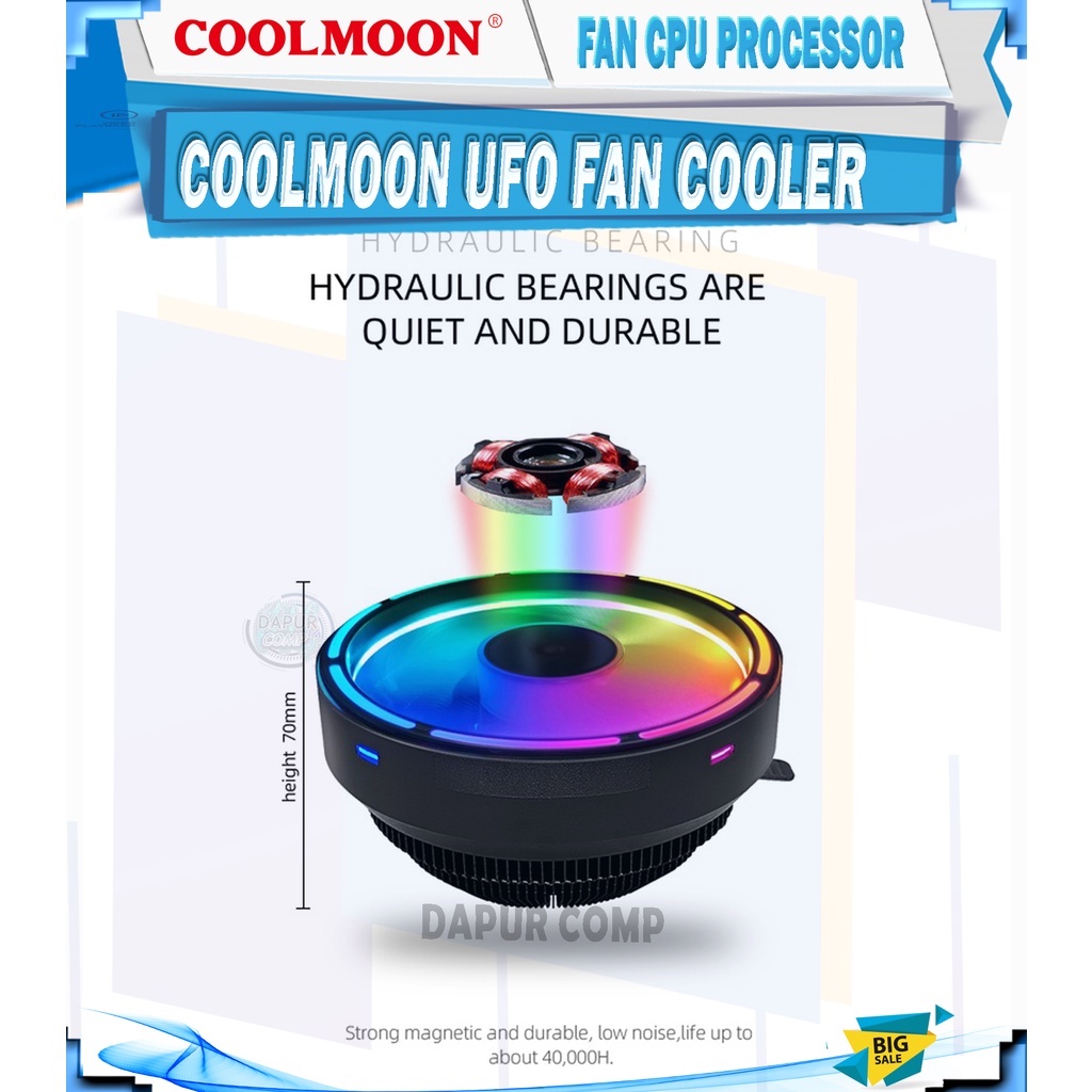 FAN PROCESSOR COOLMOON GLORY INTEL&AMD LGA