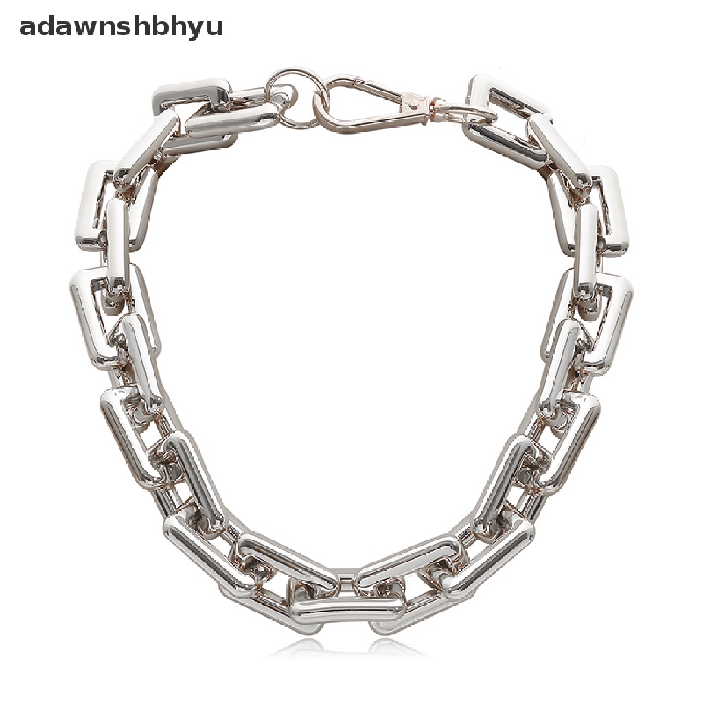 Adawnshbhyu Punk Hip Hop Choker Kalung Rantai Chunky Statement Fashion Charm Jewelry ID