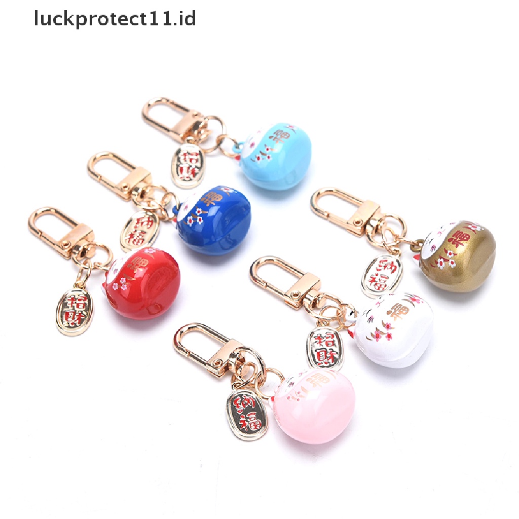 /Fashion Hot// Fashion// Jepang Lucu Lucky Cat Gantungan Kunci Tas Mobil Decor Air Suara Bell Tergantung Pesona.