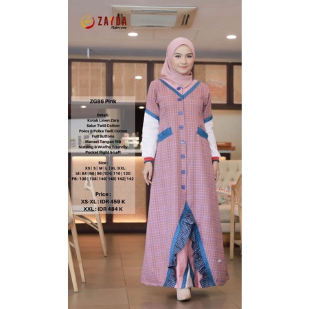 ZG86 Pink & Lime | DISKON GAMIS ZAYDA TERBARU