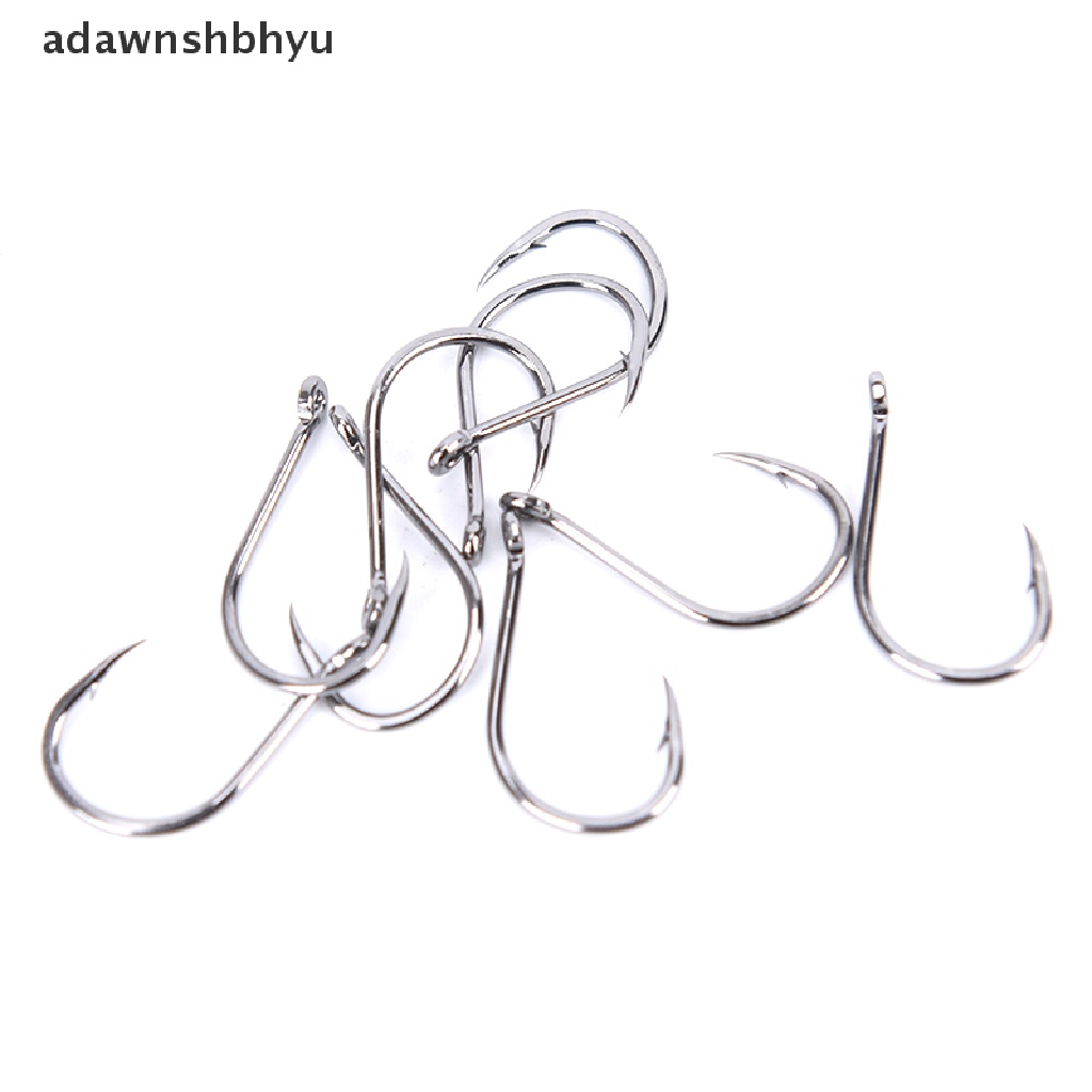 Adawnshbhyu 100Pcs/lot Kait Pancing Baja Karbon Umpan Berduri Kail Pancing Stainless Steel  Id