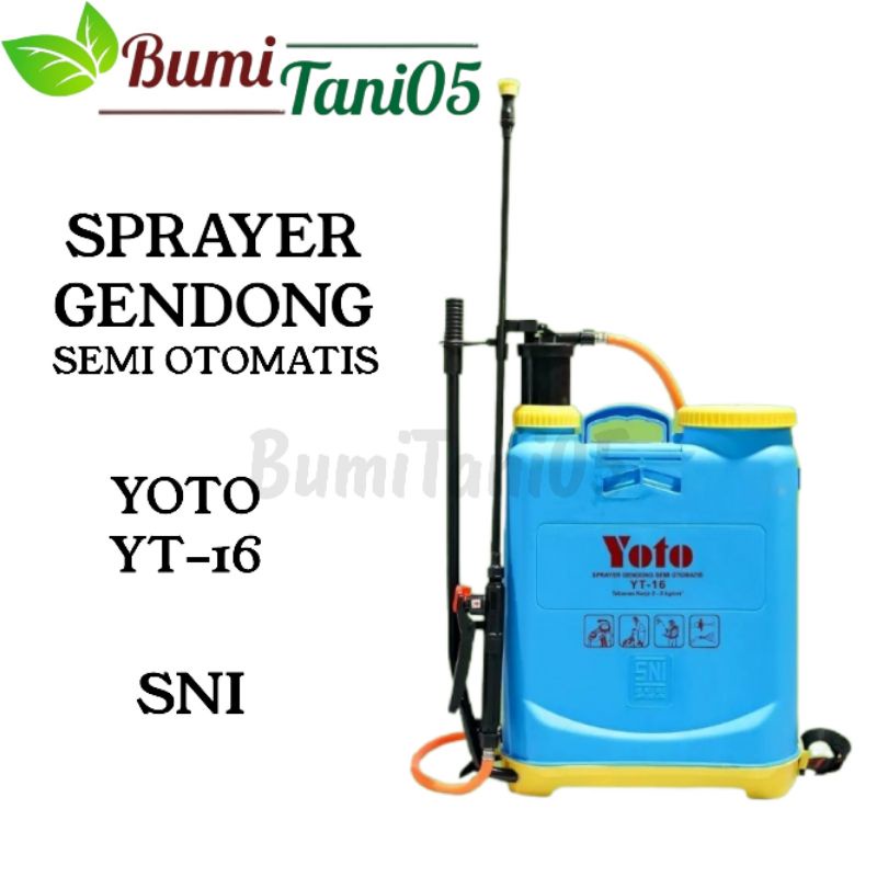 Sprayer Manual Yoto YT-16 Hand Knapsack Tangki Gendong 16 Liter
