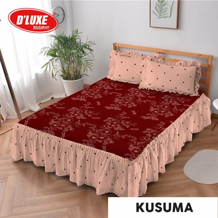 Sprei King Kintakun Deluxe Kusuma 180x200 - SPREI RUMBAI KING {Property Off Liliy Grosir Sprei