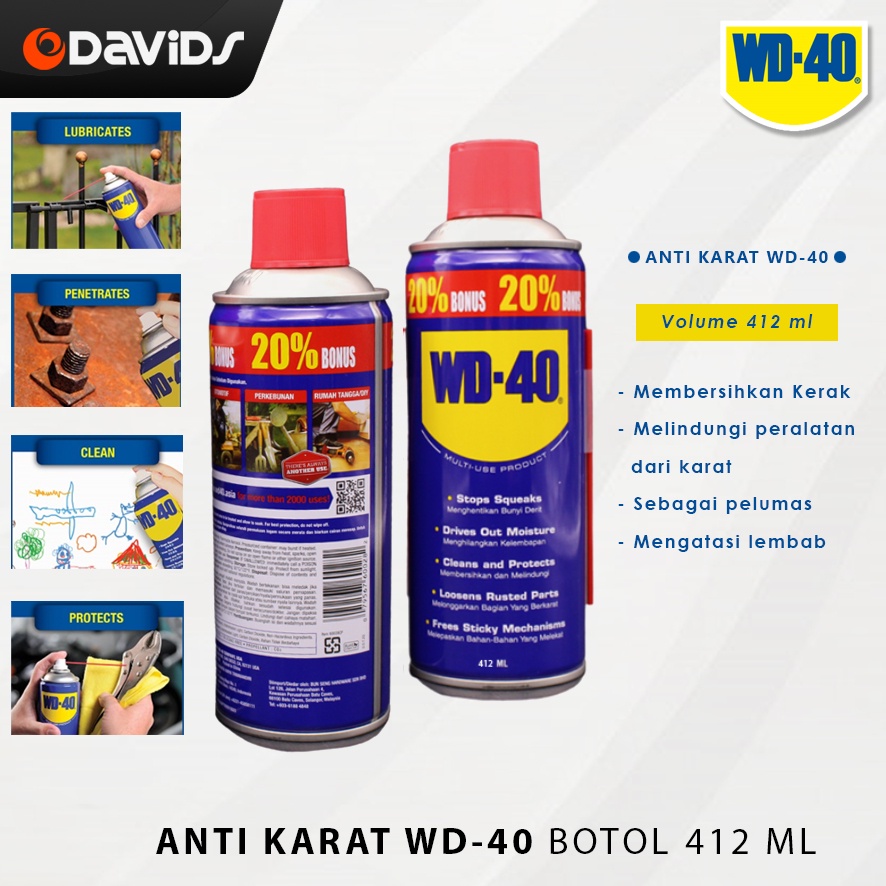 WD 40 Cairan Pelumas Anti Karat Semprot 191ml 333ml