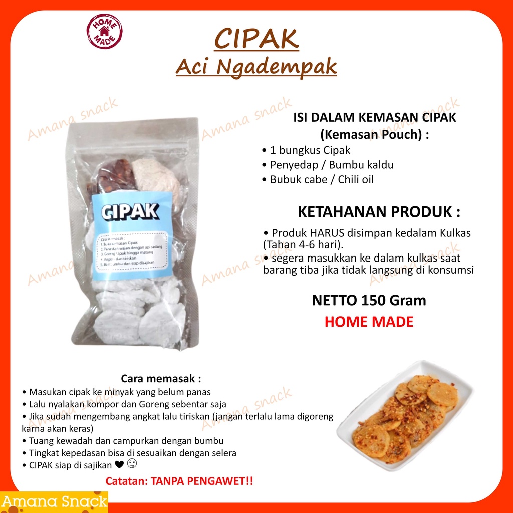 CIPAK KOCEAK pedas extra sambal goang dan kuah seblak Kemasan POUCH viral