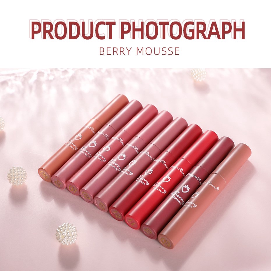 DRAGON RANEE BERRY MOUSSE LIPSTICK MATTE LIPSTIK LIP GLOSS