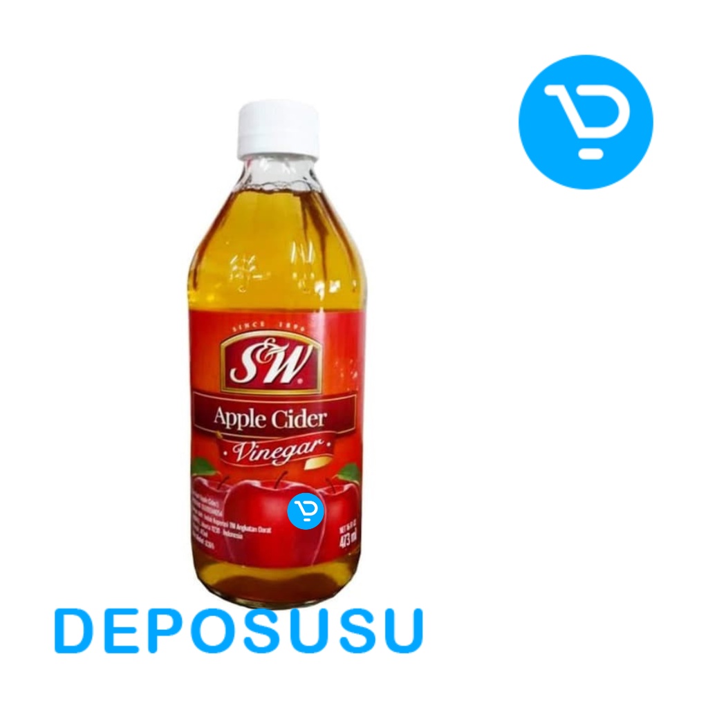 Jual Apple Cider Vinegar S&W, SW Cuka Apel 473 ml Shopee Indonesia