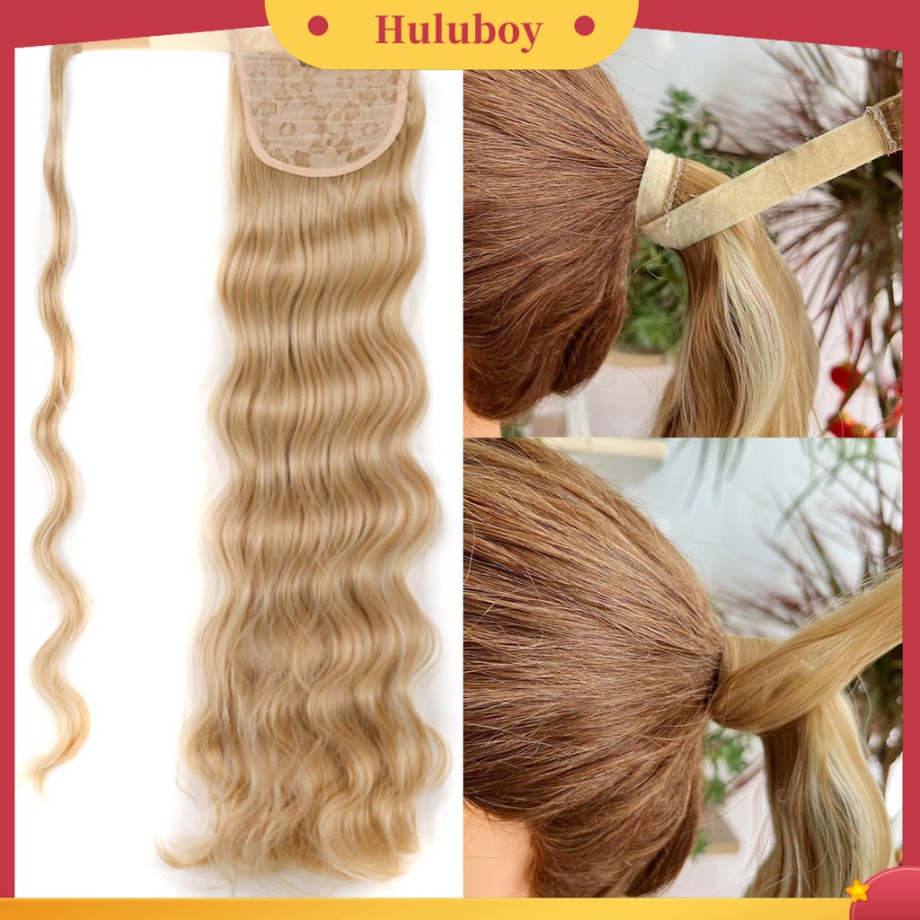 Wig Rambut Palsu Bentuk Ponytail Keriting Tahan Panas Untuk Makeup