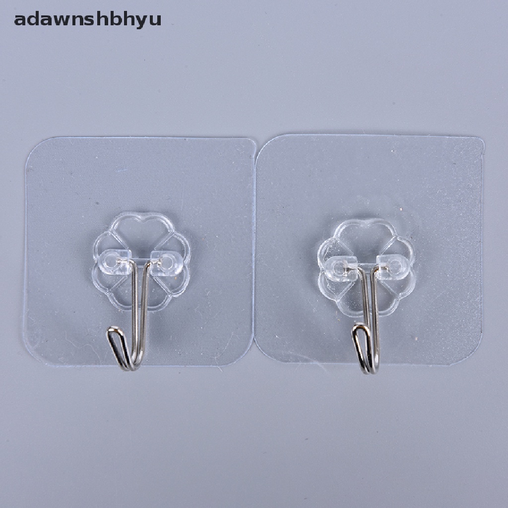 Adawnshbhyu 1x Bermanfaat Kuat Bening Suction Cup Sucker Dinding Kait Gantungan Untuk Dapur Kamar Mandi ID