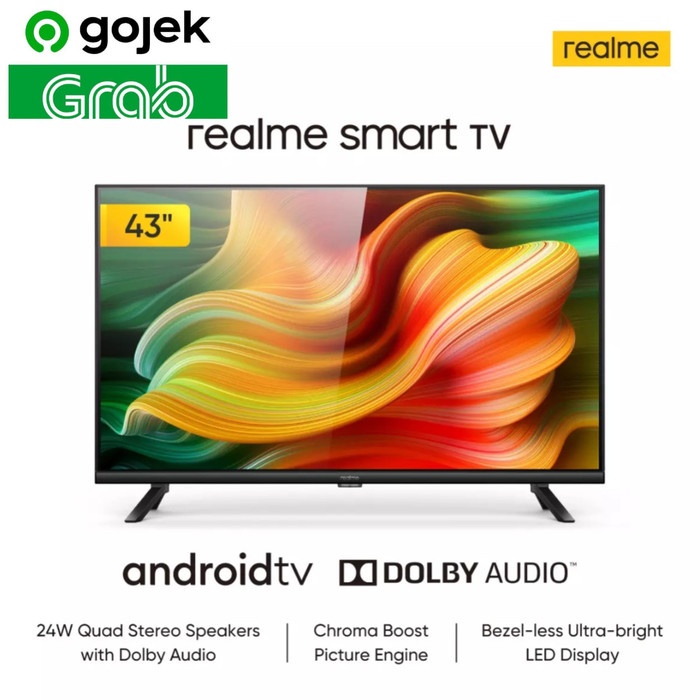 realme Smart TV 43 inch Android TV TERLENGKAP