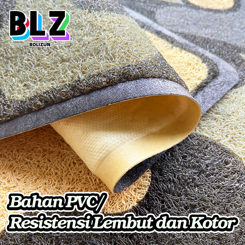 Bolizun Keset Karpet PVC Mie Bihun Welcome New 40 x 60 Full Printing MOTIF