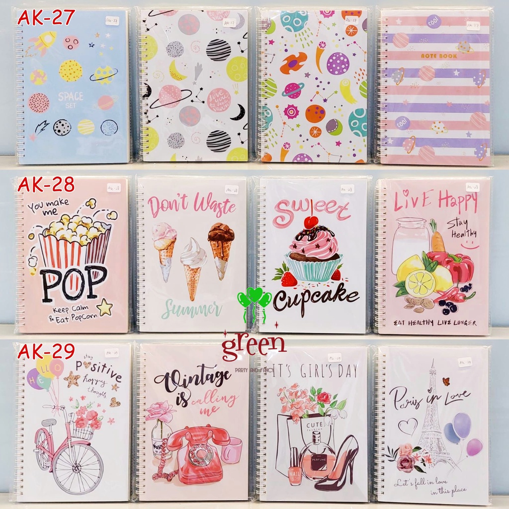 

Notebook ring A5 | Buku ring | Notebook spiral | Buku catatan | Notebook ring A5 isi 58 lembar